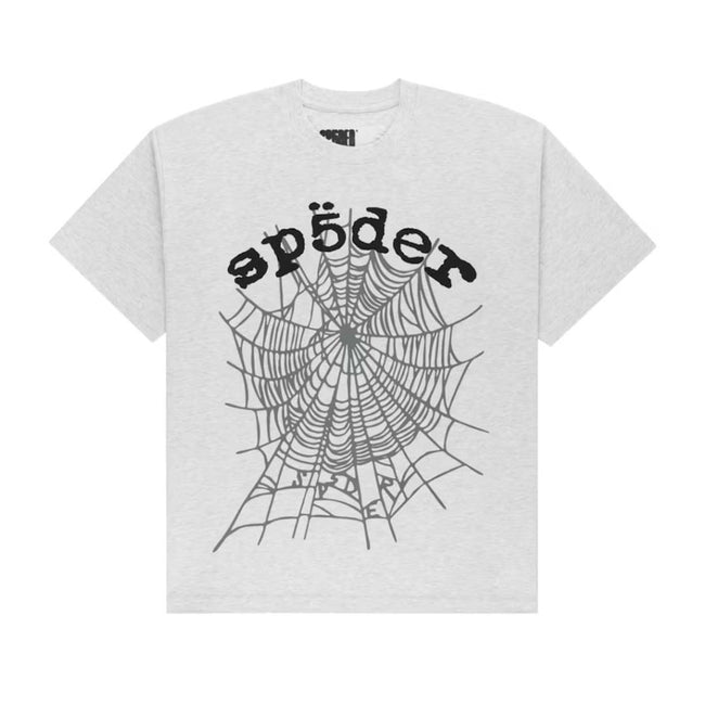 Sp5der OG Web V2 Tee Heather Grey Hover Image