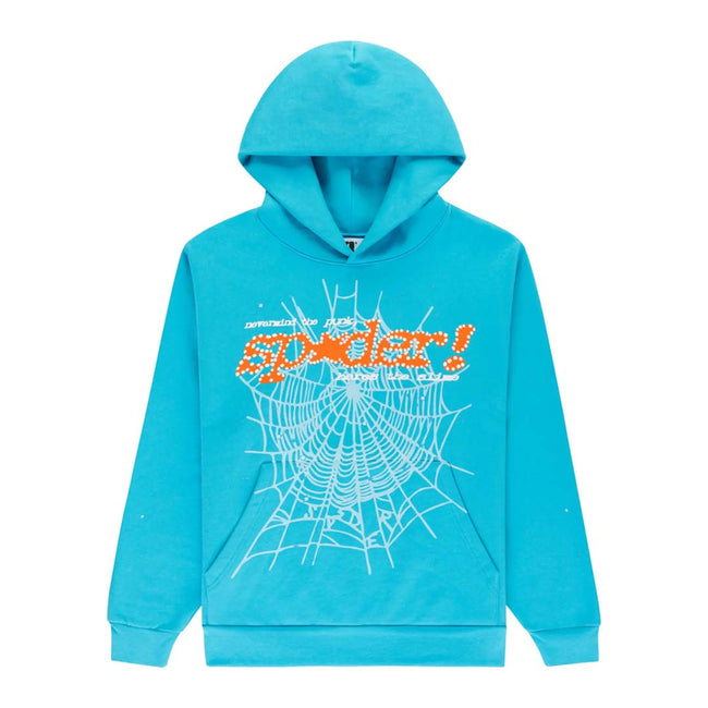 Sp5der Punk V2 Hoodie 'Cyan' Hover Image