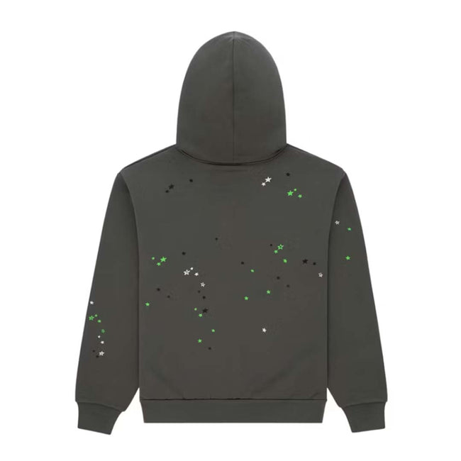 Sp5der Punk V2 Slate Grey Green Hoodie Main Image