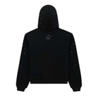 Sp5der Rhinestone P*nk V2 Triple Black Hoodie