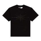 Sp5der Rhinestone Silk Web Tee Black