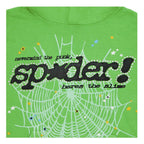 Sp5der Slime Green Rhinestone Punk V2 Hoodie