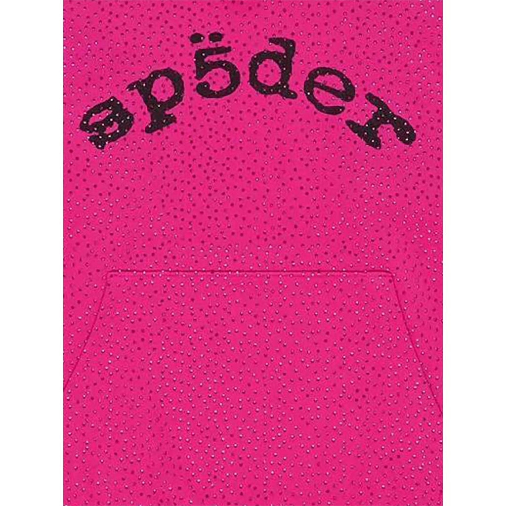 Sp5der Worldwide AOP Webstone Hoodie Pink