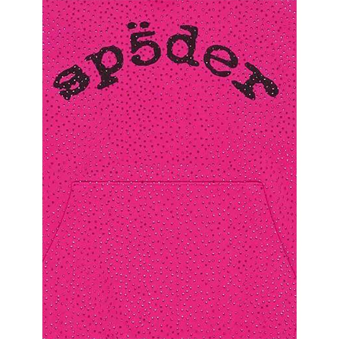 Sp5der Worldwide AOP Webstone Hoodie Pink