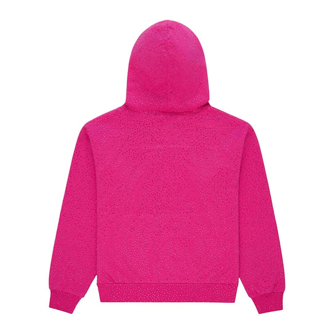 Sp5der Worldwide AOP Webstone Hoodie Pink Main Image